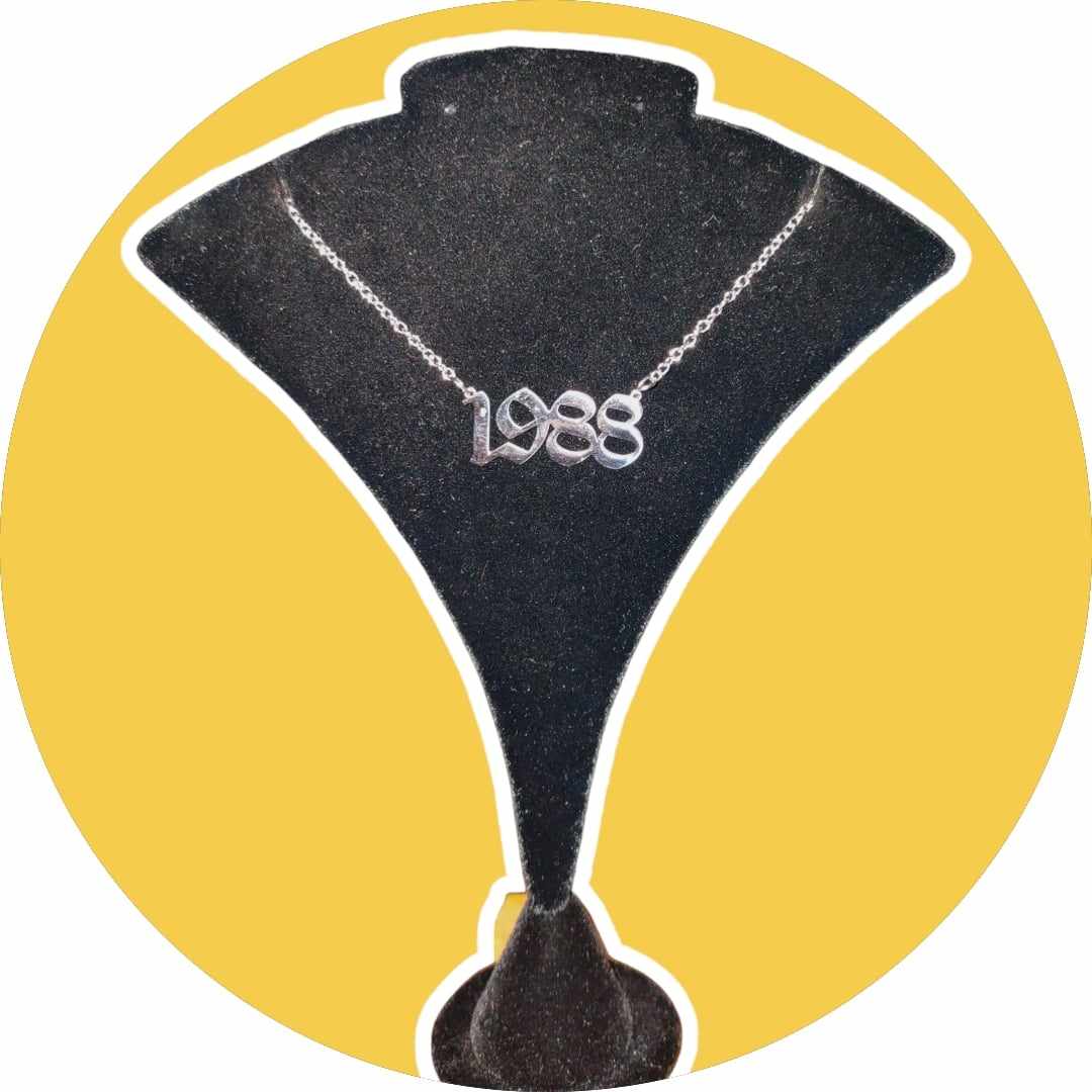 1988 Stainless Steel Grad year Keepsake Necklace