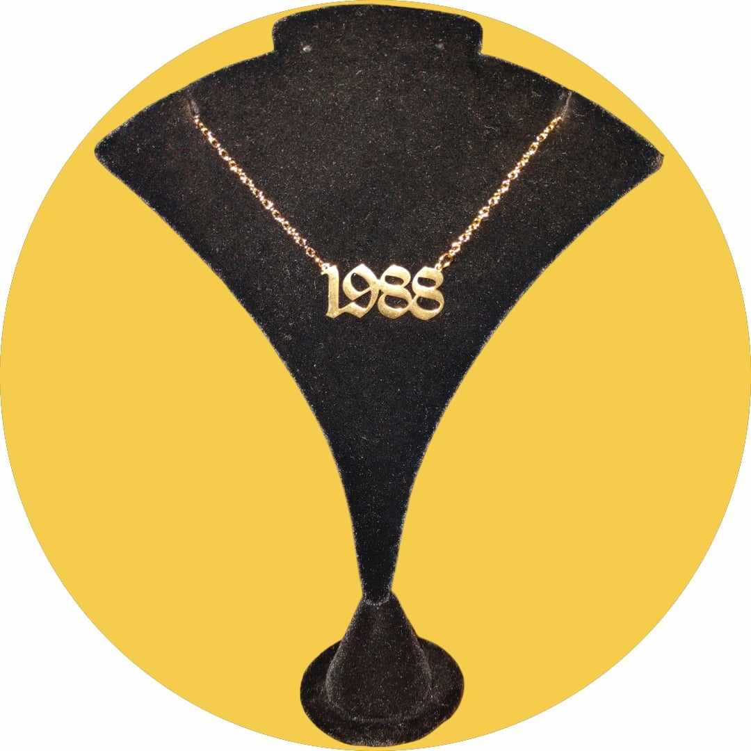 1988 Stainless Steel Grad year Keepsake Necklace