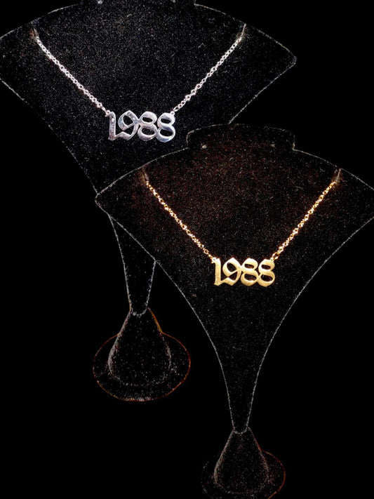 1988 Stainless Steel Grad year Keepsake Necklace
