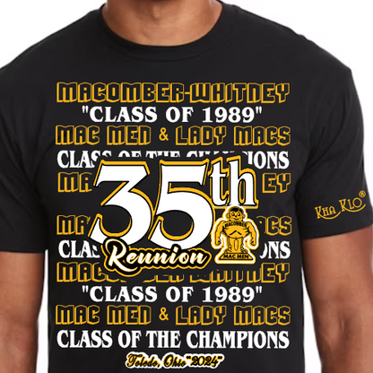 MAC Class of '89 35TH REUNION TEE - BLACK